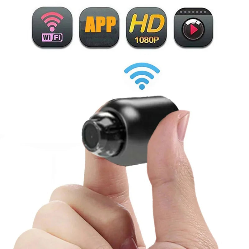 Mini Cámara de Seguridad WiFi 1080p con Visión Nocturna