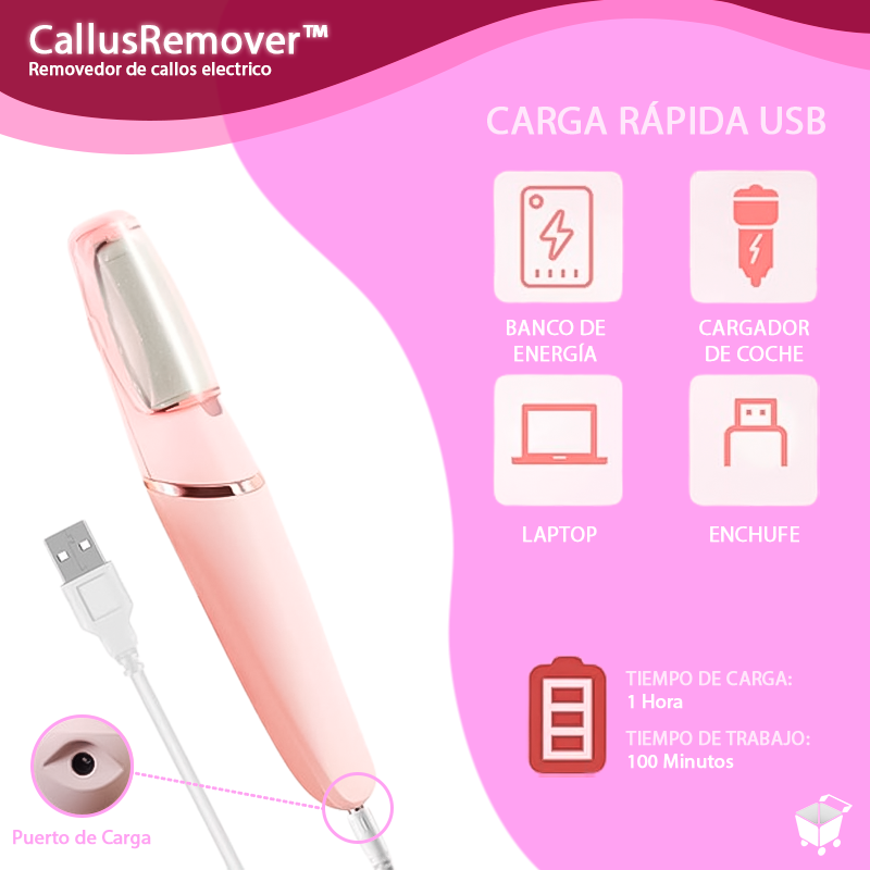 Removedor Eléctrico de Callos Recargable