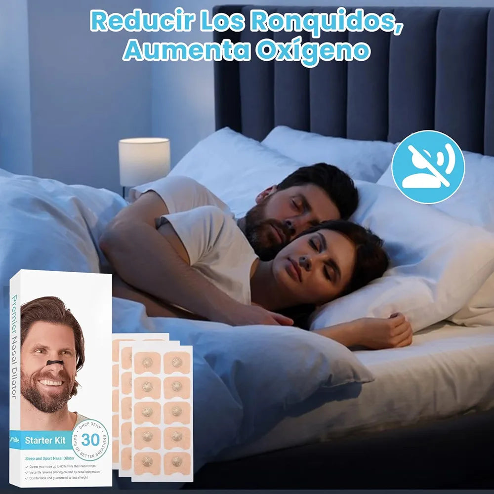 Tiras Nasales Magnéticas para Respirar Mejor