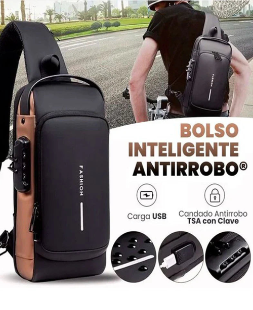 Bolso antirrobo impermeable con puerto USB