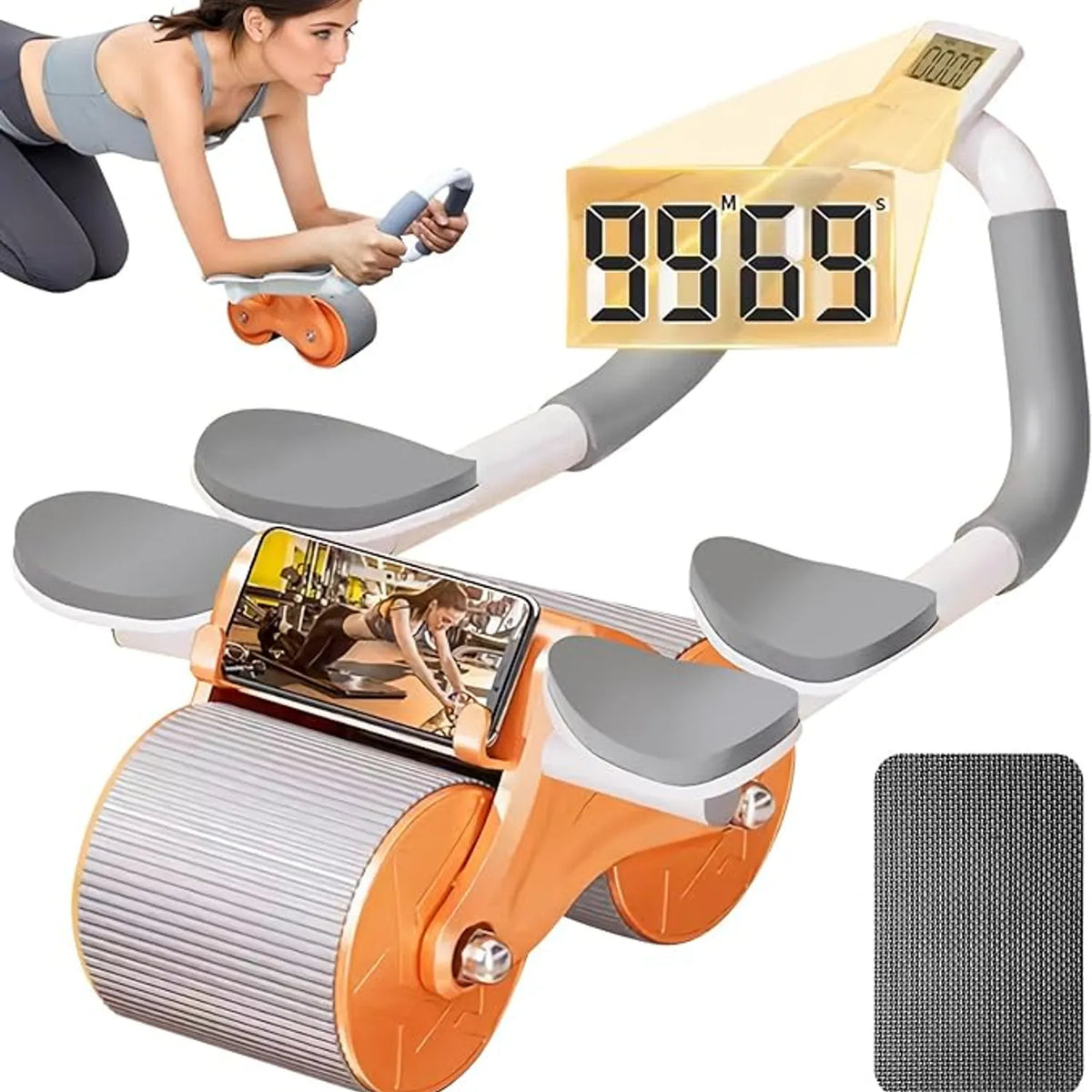 Rueda Abdominal Doble con Rebote Automático
