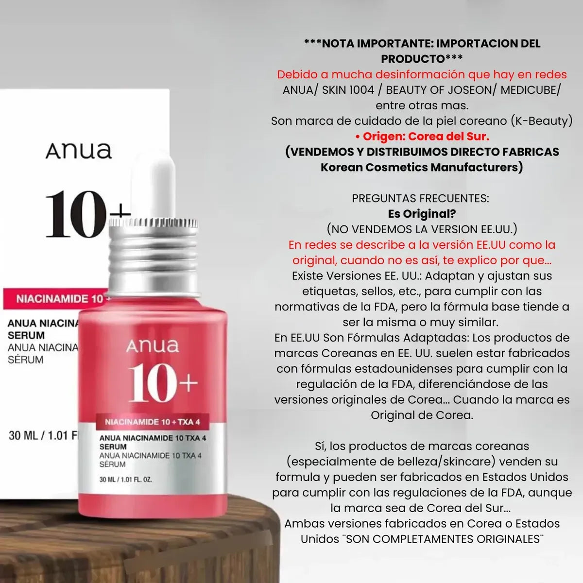 Sérum Despigmentante de Niacinamida y Ácido Tranexámico