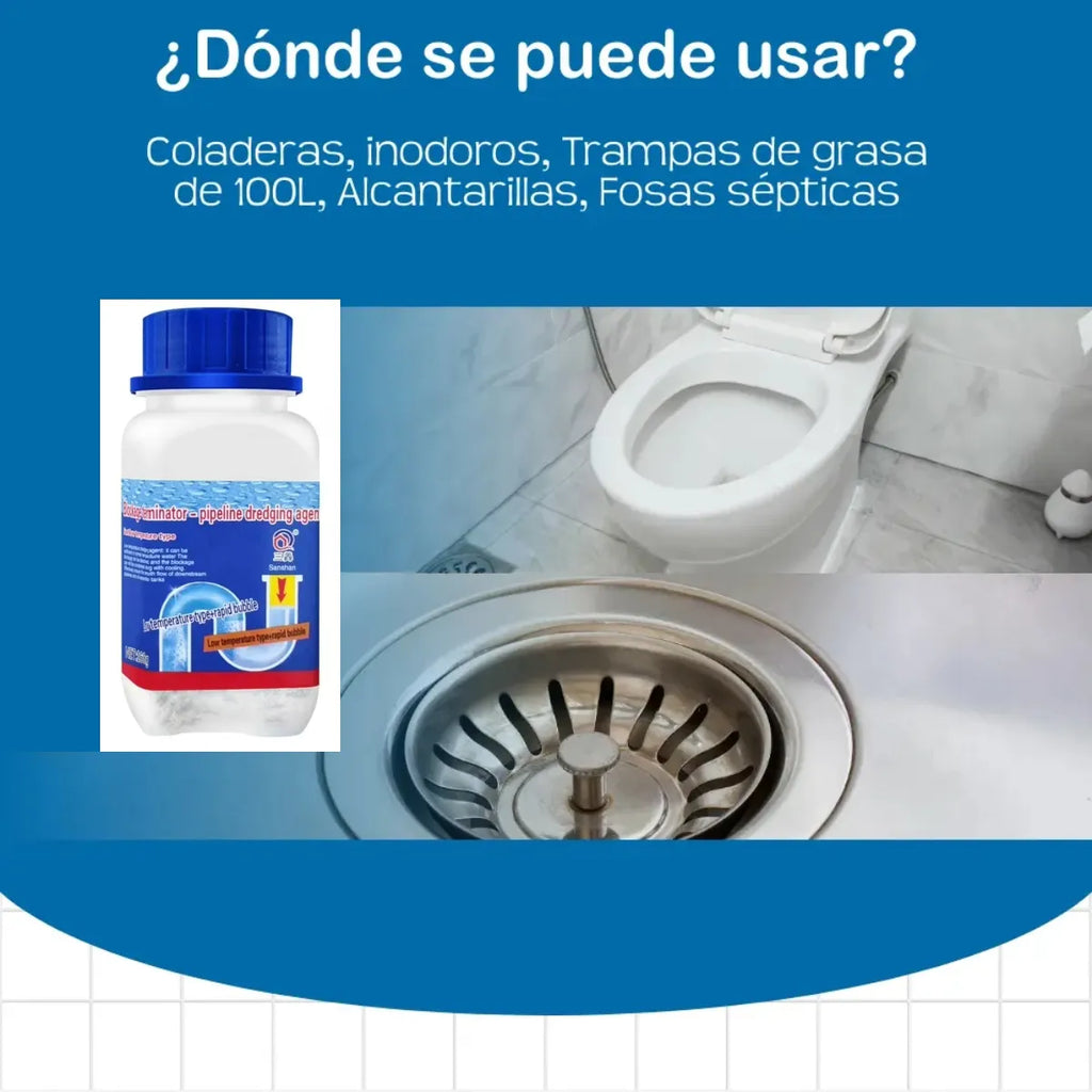 Destapador de Tuberías en Polvo con Enzimas
