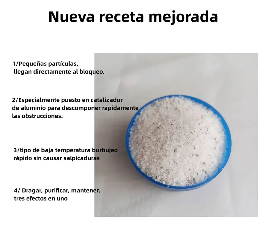 Destapador de Tuberías en Polvo con Enzimas