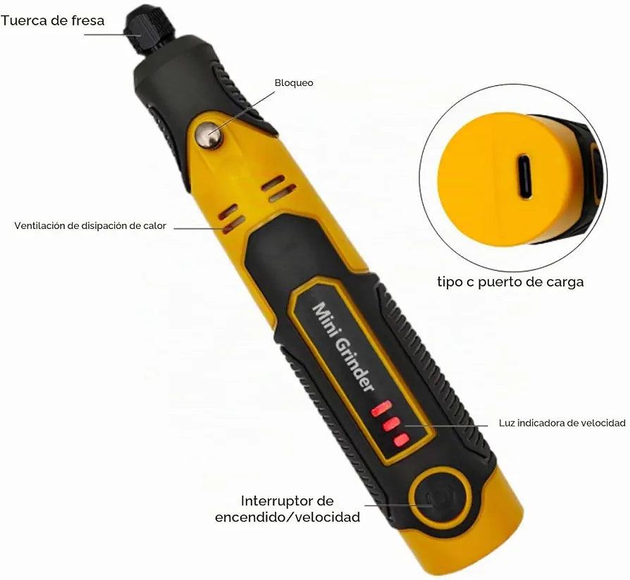 Minitorno Inalámbrico 3.6V con Accesorios