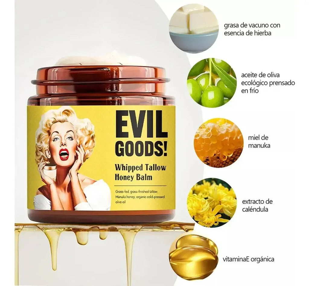 Crema facial de sebo y miel