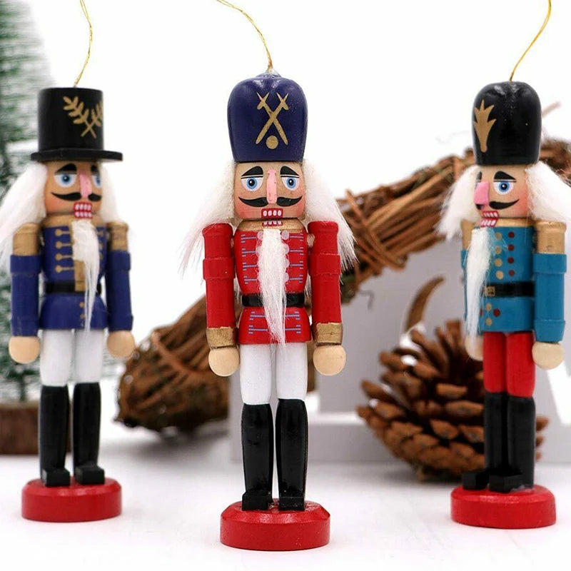 Set de 6 Cascanueces Navideños de Madera