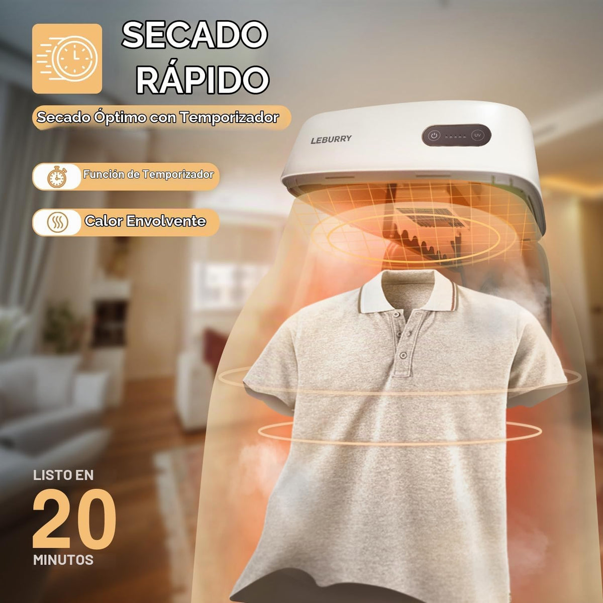 Mini Secadora de Ropa Eléctrica Portátil