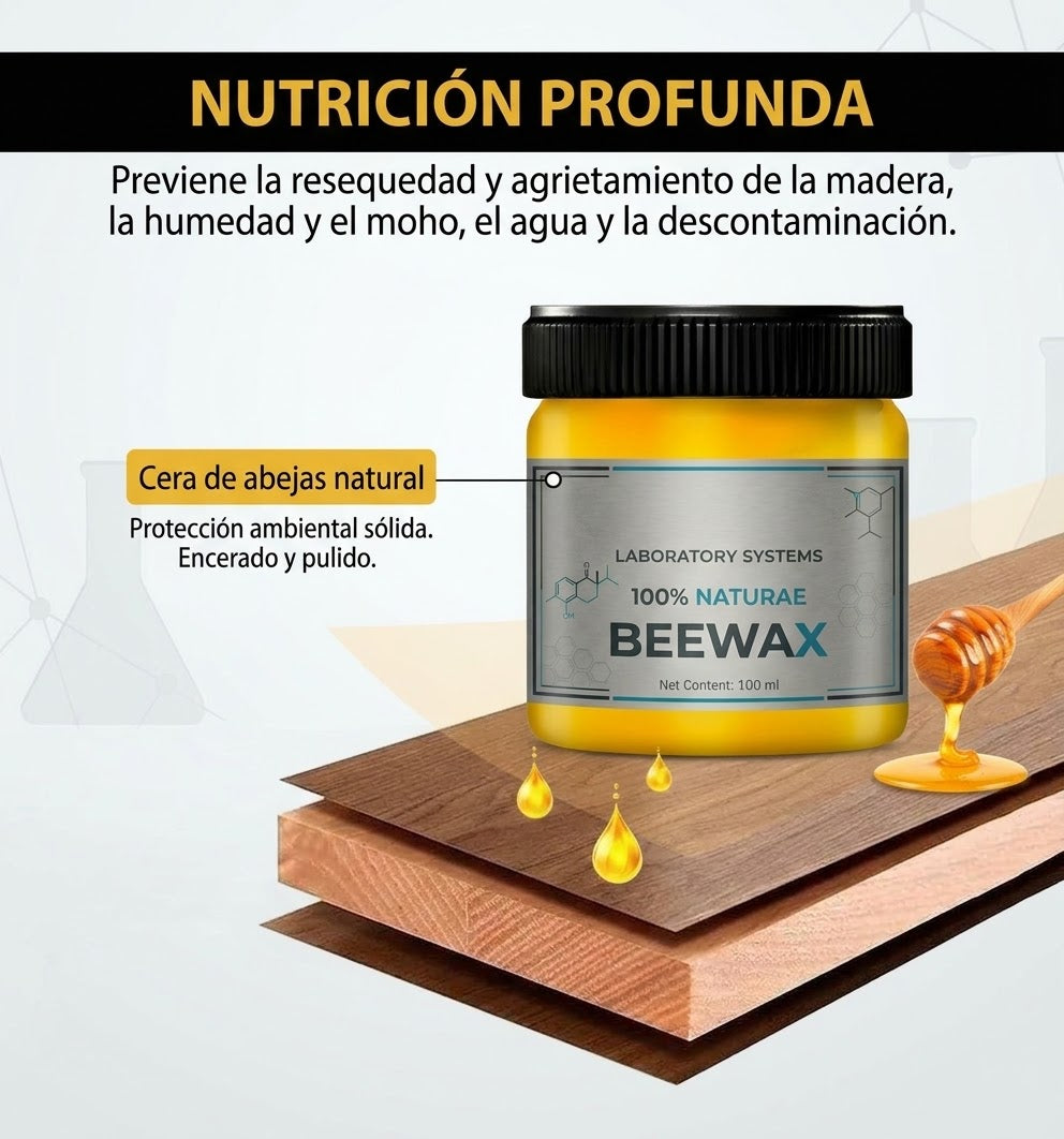 Cera de Abeja Natural para Muebles de Madera