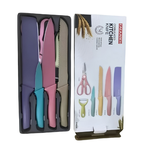 Set de Cuchillos de Cocina Antiadherentes 6 Piezas