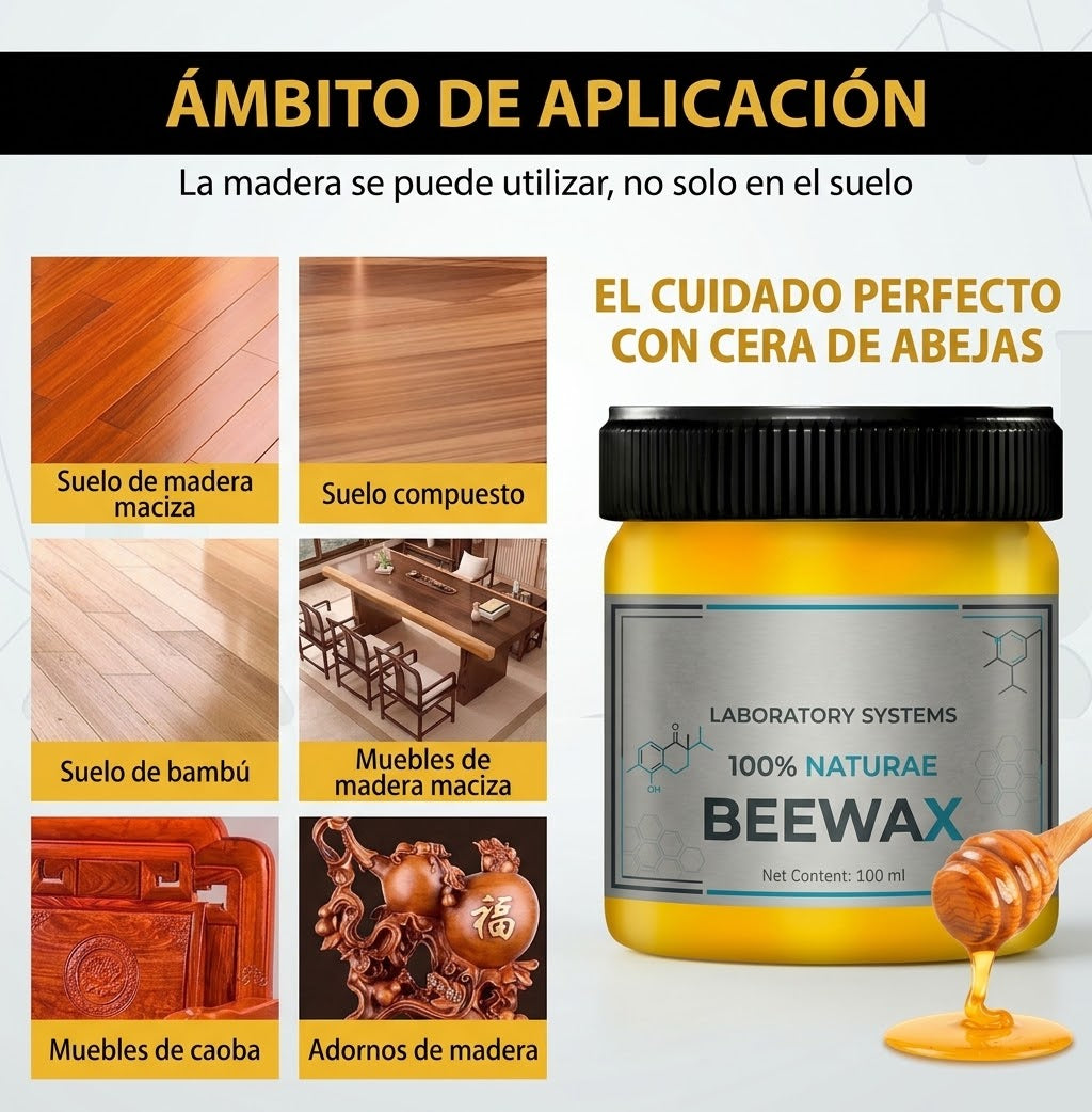 Cera de Abeja Natural para Muebles de Madera