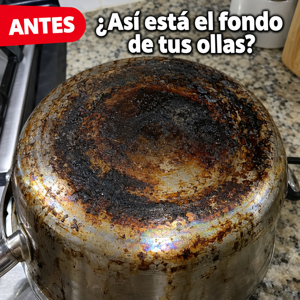 Antes: fondo de olla quemado