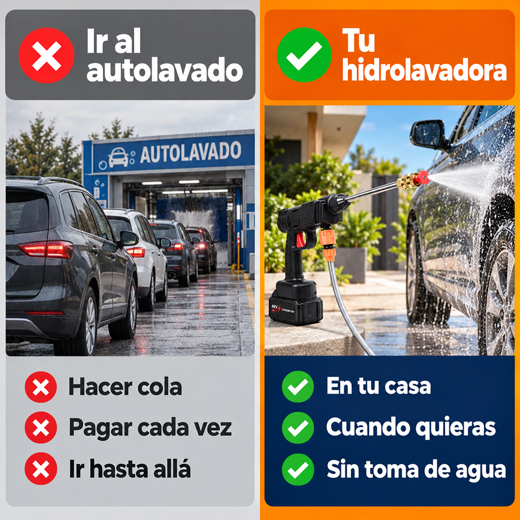 Autolavado vs hidrolavadora