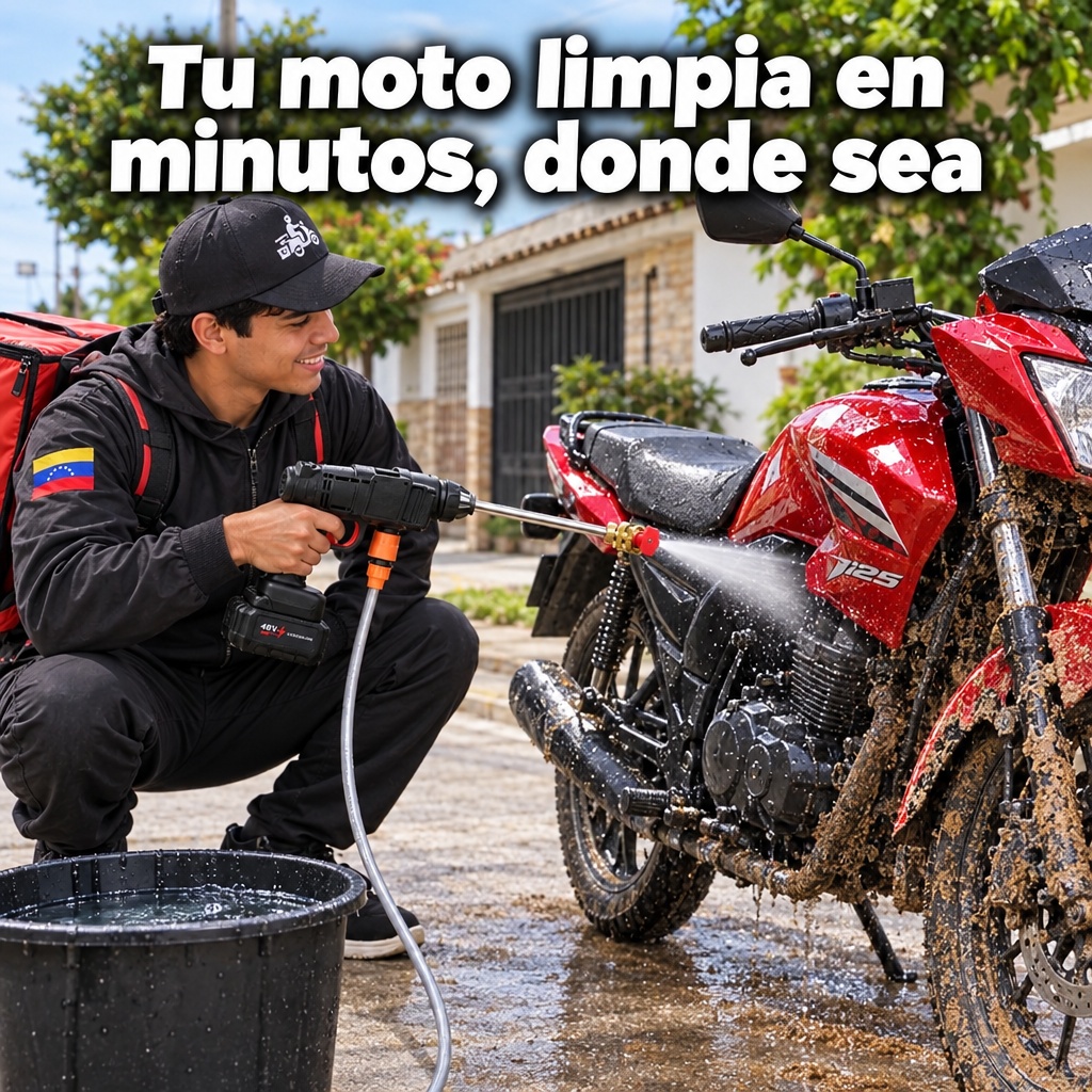 Tu moto limpia donde sea