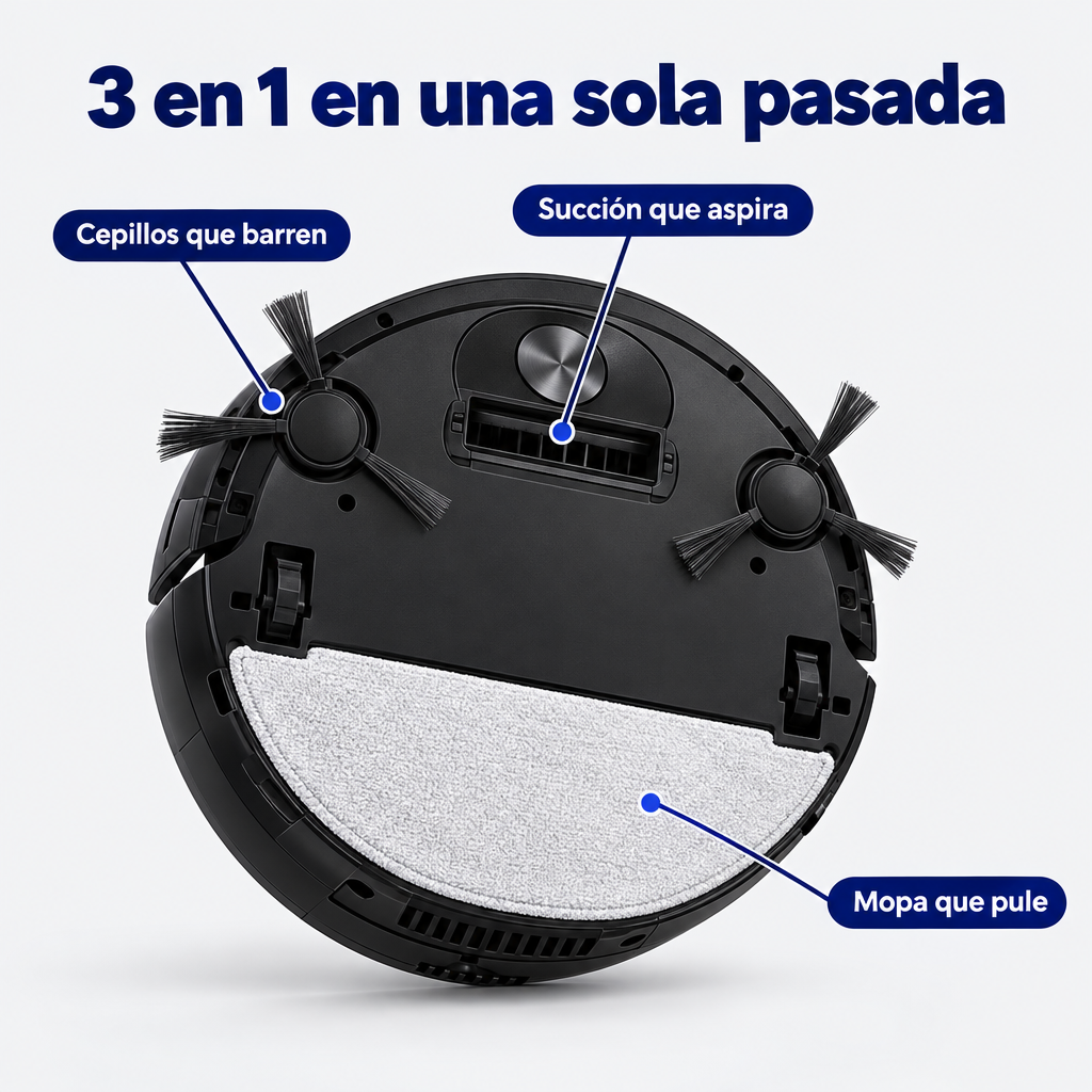 3 en 1: barre, aspira y pasa mopa