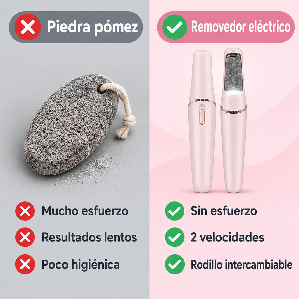 Piedra pómez vs removedor eléctrico
