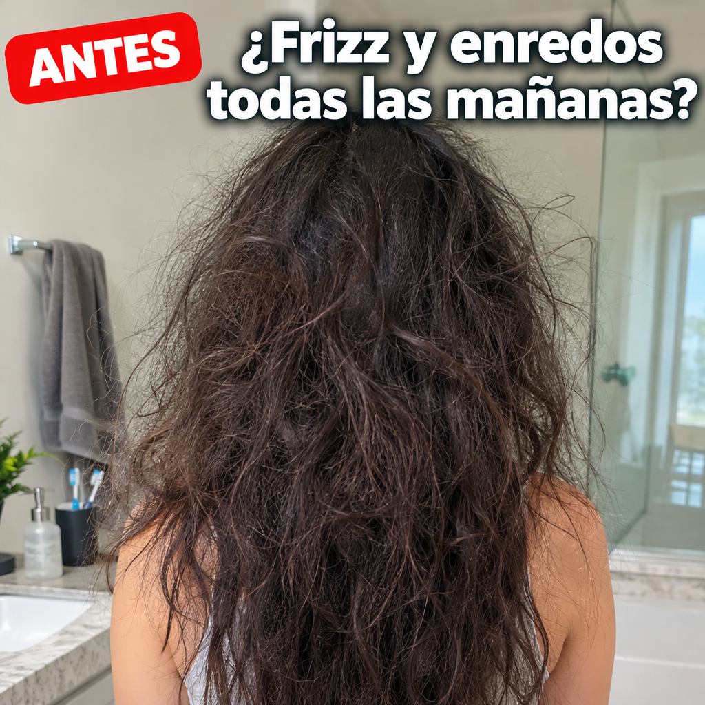 Antes: frizz y enredos