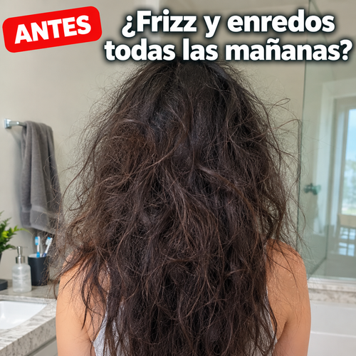 Antes: frizz y enredos