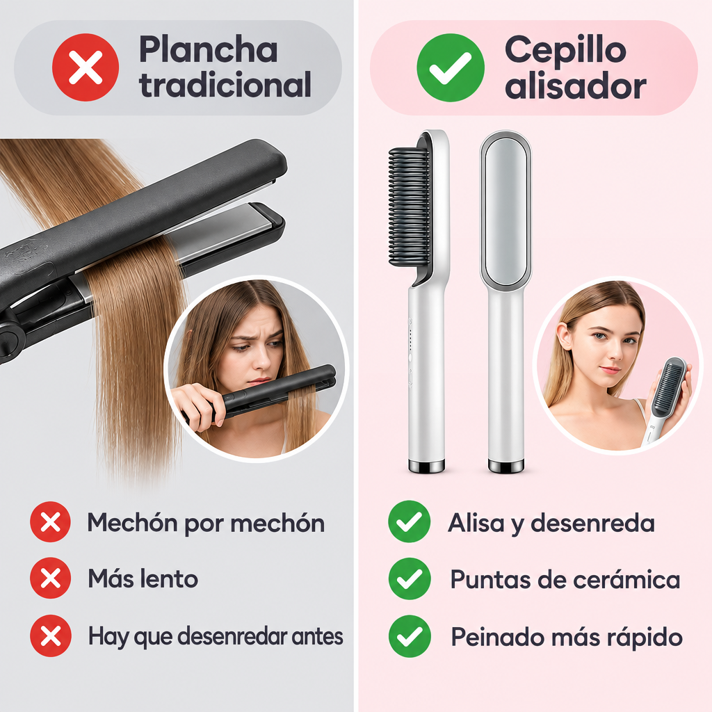 Plancha tradicional vs cepillo alisador