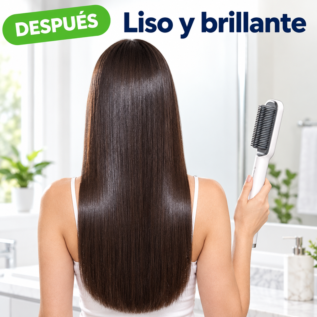 Después: liso y brillante
