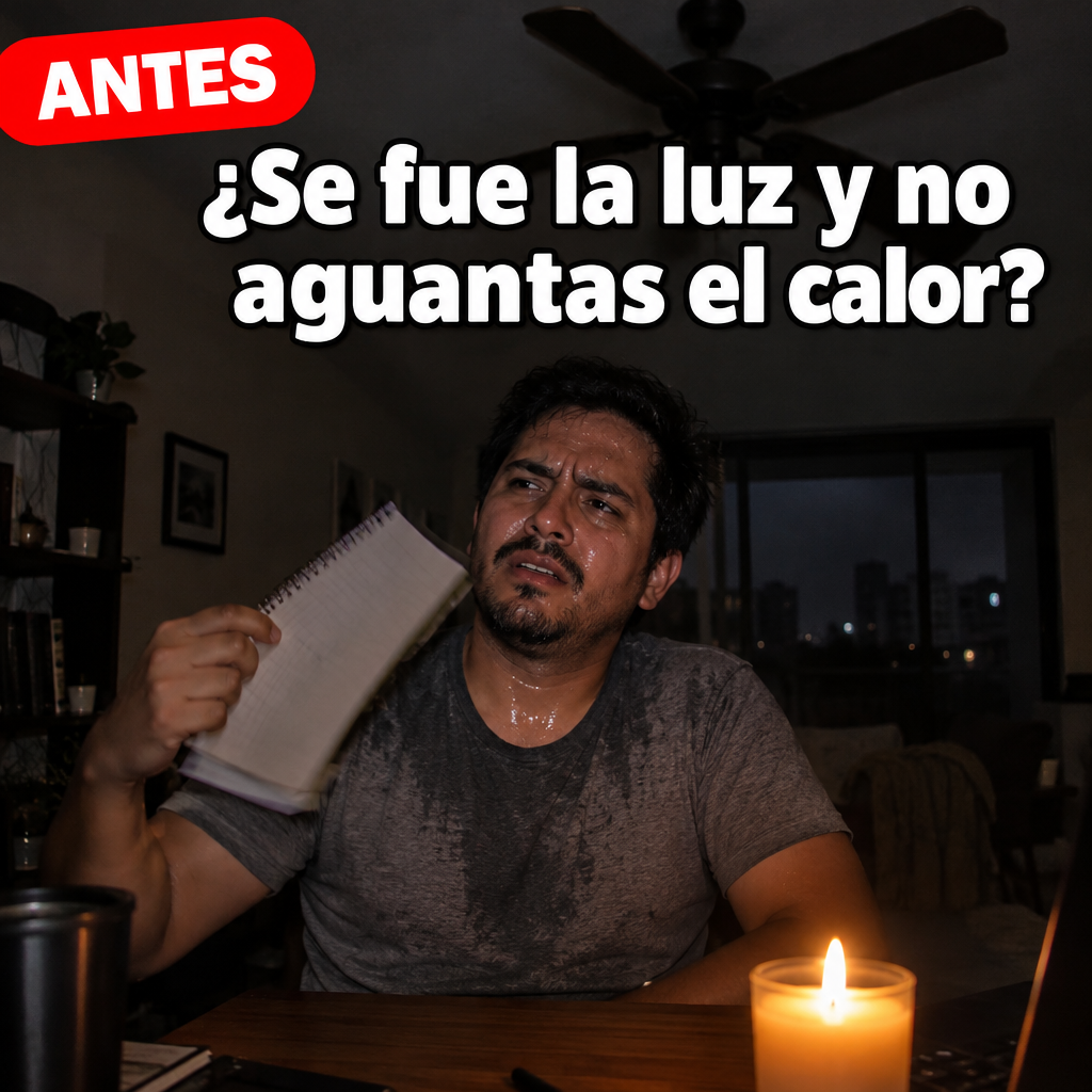 Antes: se fue la luz y hace calor
