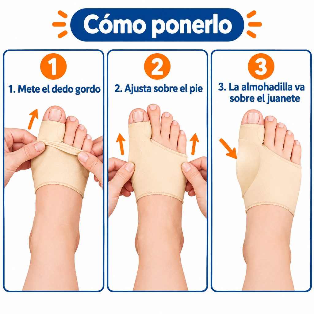 Cómo ponerse el corrector de juanetes