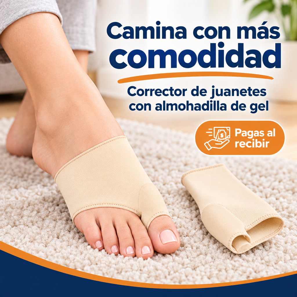 Corrector de juanetes con almohadilla de gel