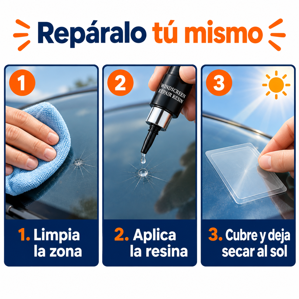 Repara el parabrisas tú mismo en 3 pasos