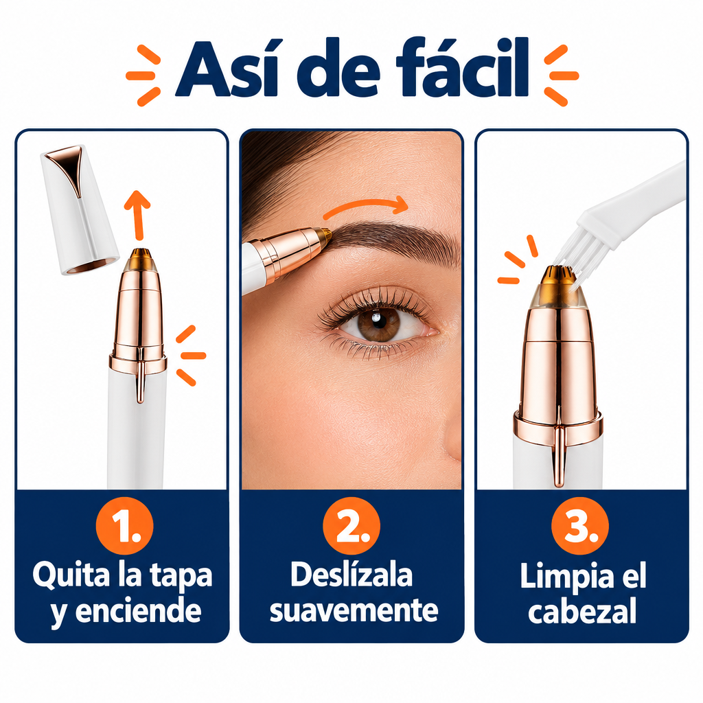 Cómo usar la depiladora de cejas