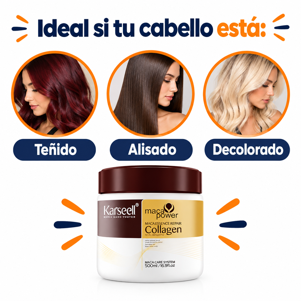 Ideal para cabello teñido, alisado o decolorado