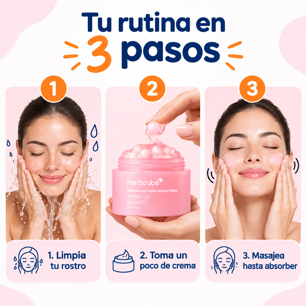 Rutina en 3 pasos con la crema de PDRN