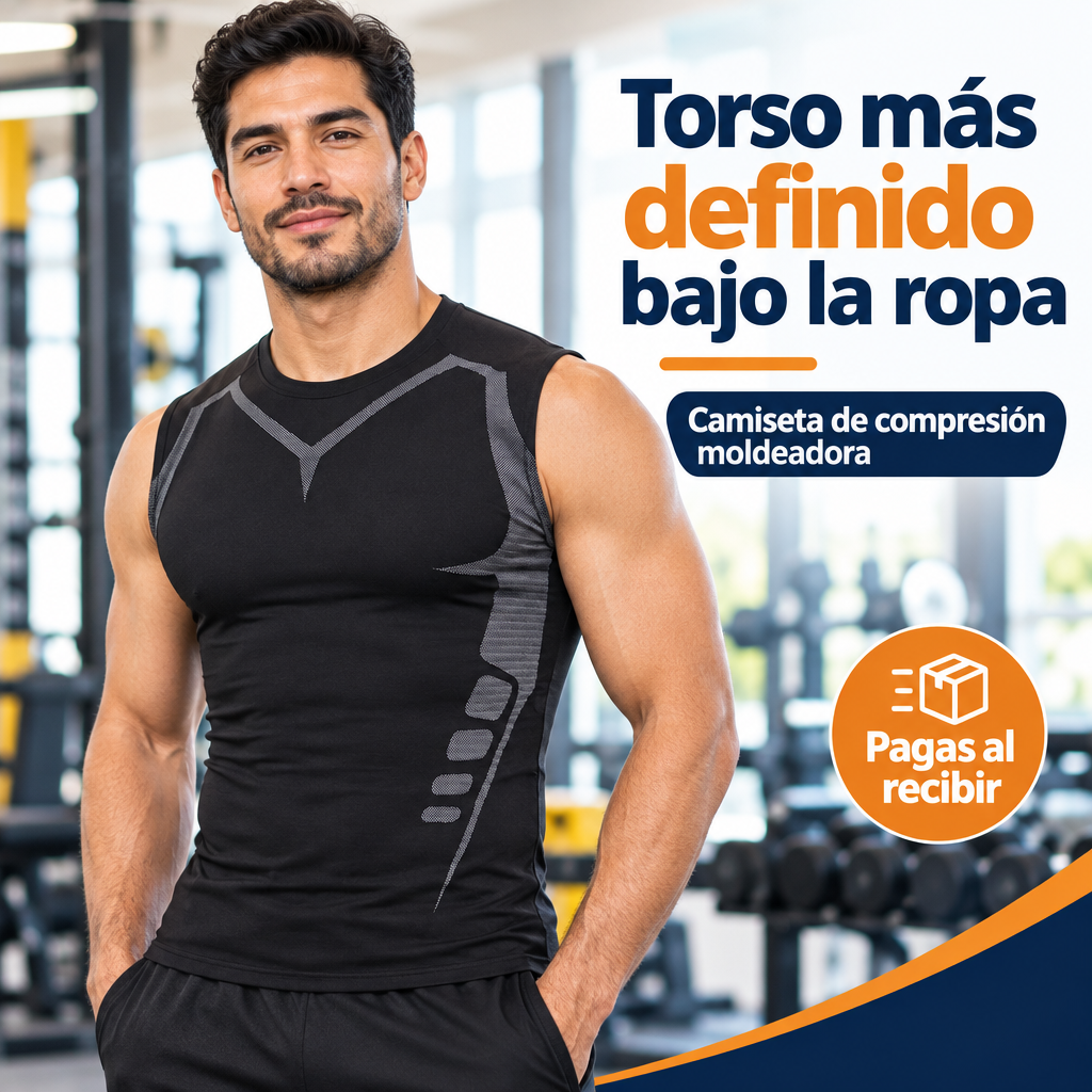 Camiseta de compresión moldeadora para hombre