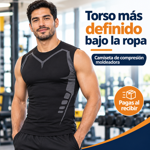 Camiseta de compresión moldeadora para hombre