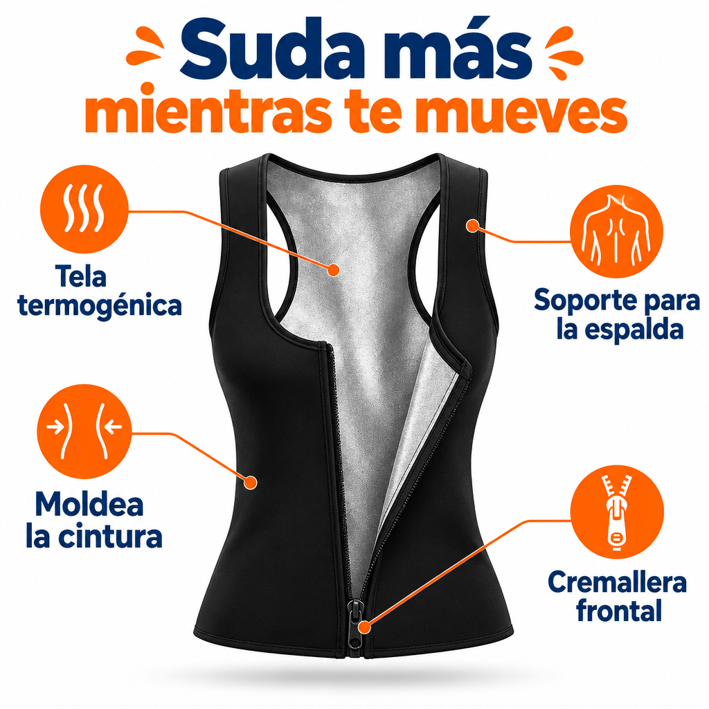 Tela termogénica, moldea la cintura y da soporte