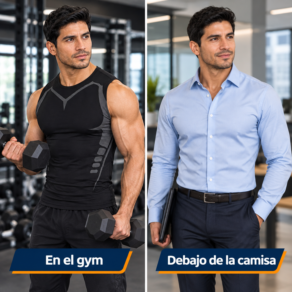 En el gym y debajo de la camisa