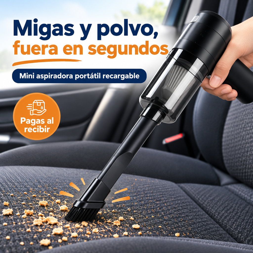 Mini aspiradora portátil recargable