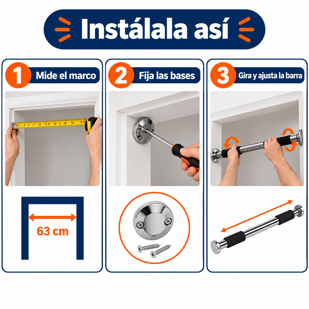 Cómo instalar la barra de dominadas
