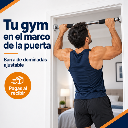 Barra de dominadas ajustable para puerta