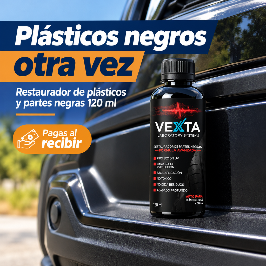 Restaurador de plásticos y partes negras del carro