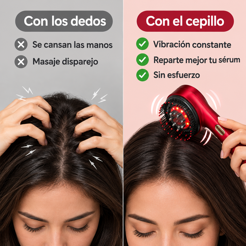 Con los dedos vs con el cepillo