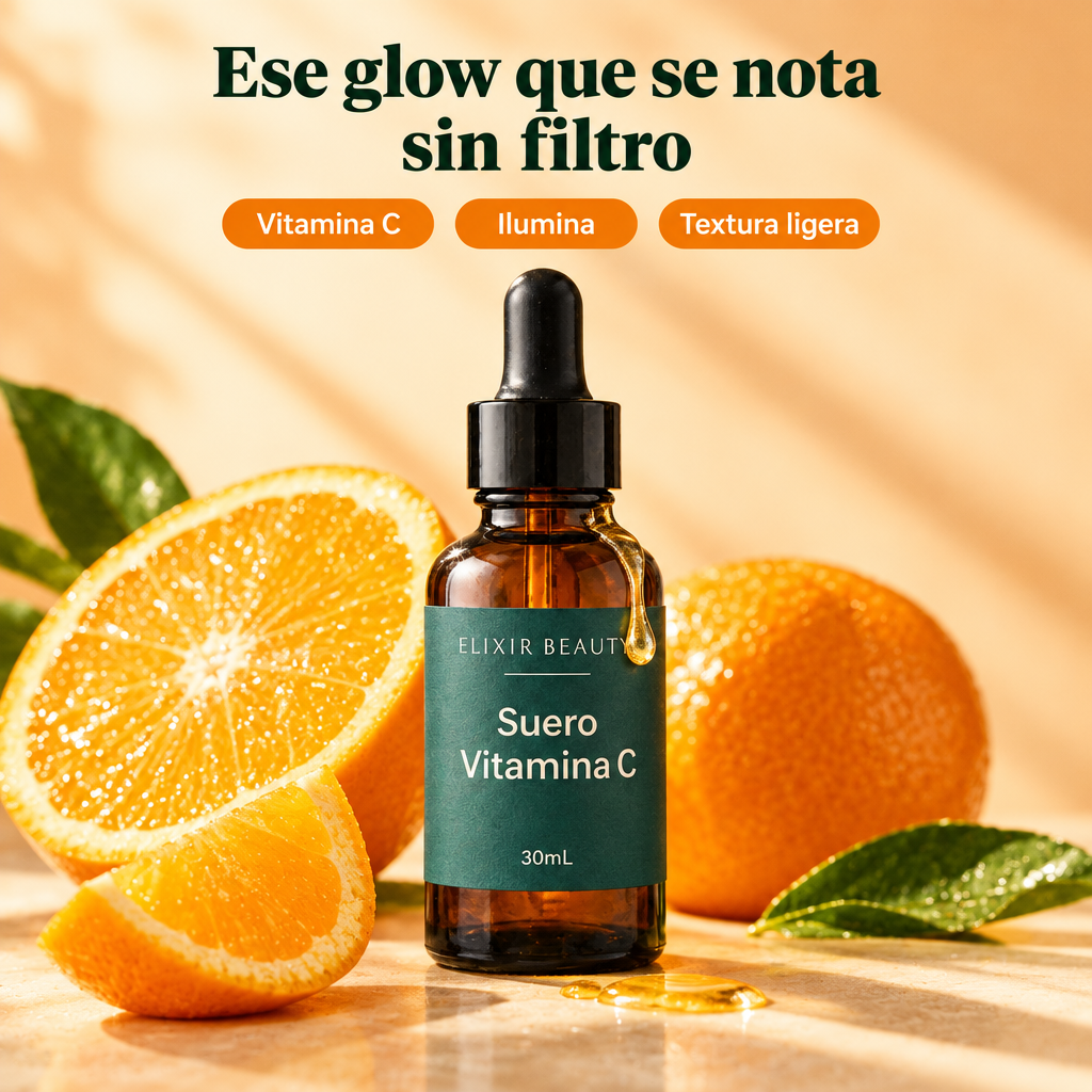 Sérum facial de vitamina C iluminador