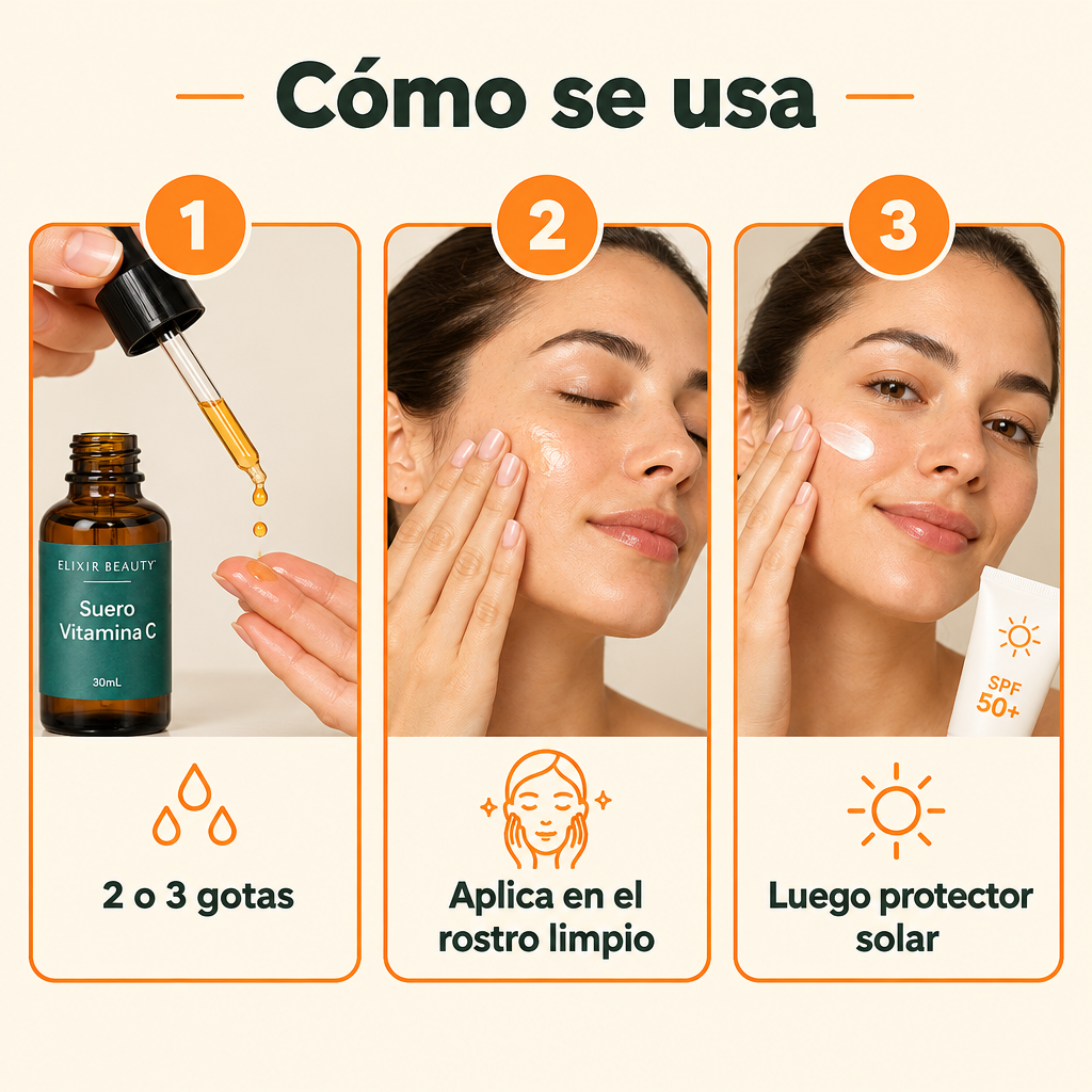 Cómo se usa el sérum de vitamina C