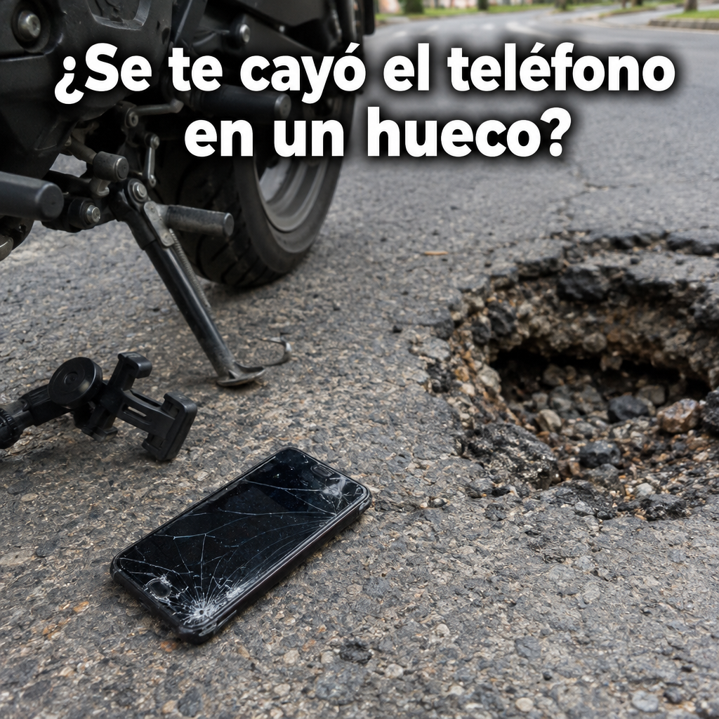 Teléfono caído por un soporte flojo