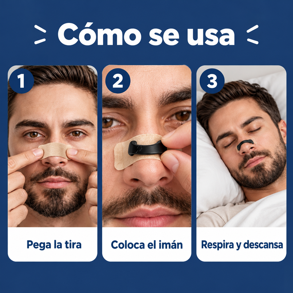 Cómo se usan las tiras nasales magnéticas