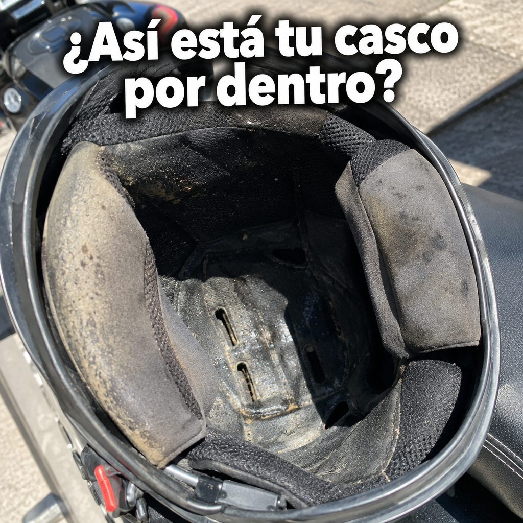 Casco sucio por dentro