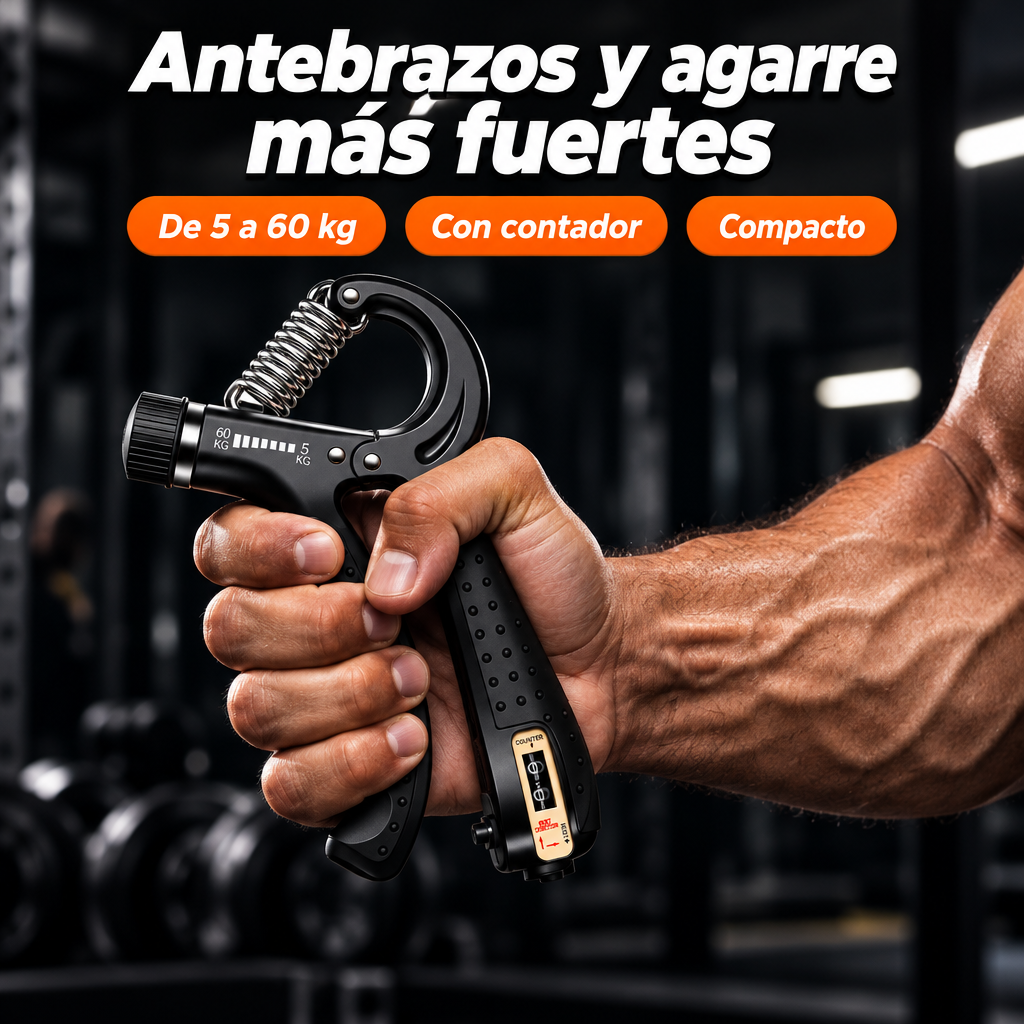 Ejercitador de agarre ajustable con contador