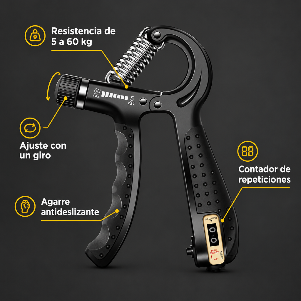 Resistencia de 5 a 60 kg y contador
