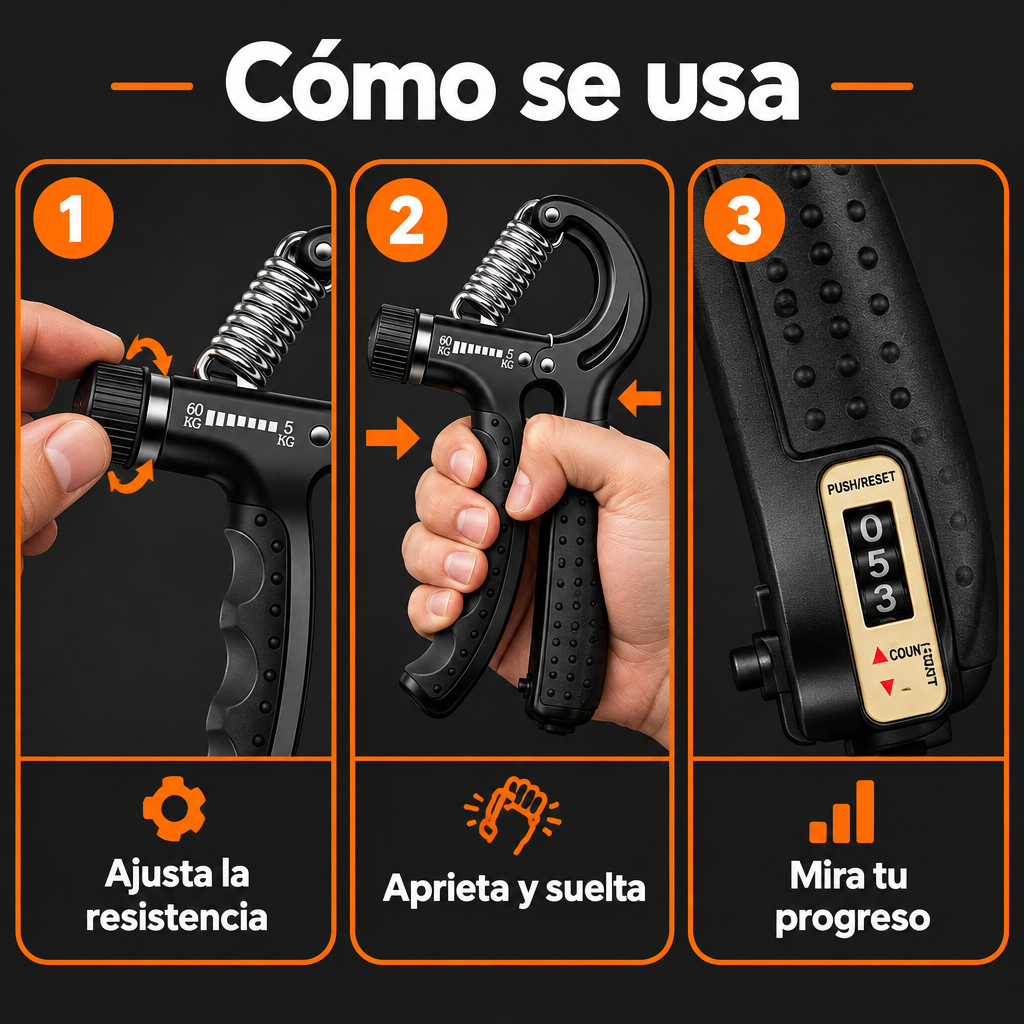 Cómo se usa el ejercitador de agarre