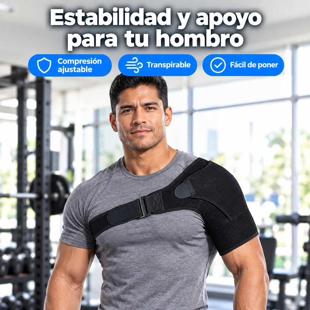 Soporte de hombro ajustable con compresión