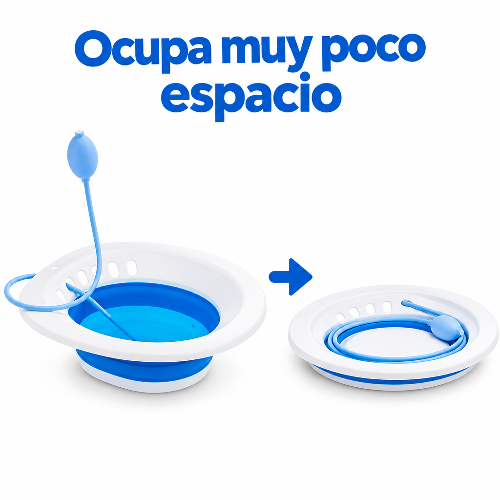 Plegable, ocupa poco espacio